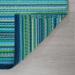 Alise Rugs Sundown Beach Stripe Indoor/Outdoor Area Rug Aqua/Green 5 x 6 11 5 x 8 Living Room Bedroom Patio Green