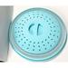 Zhuge 2PCS Collapsible Plastic Microwave Plate Cover Food Splatter Guard Colander Strainer with Steam Vents for Fruit Vegetables (Light blue*2ï¼‰