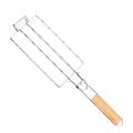 NANDIYNZHI tongs for cooking Corn Sausage Net BBQ Tool Stainless Steel Barbecue Rack Removable Foldable Portable Barbecue Net Clip bbq grill stainless steel cookware set