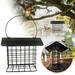 SUPERFUU Hummingbird Feeder with Perches Easy-to-Fill and Clean Feeder for Bird Watching Enthusiast Outdoor Caged Tube Hanging Bird Feeder Wild Bird Feeder Bird Feeder Metal Caged Bird Feeder