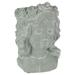 Bomrokson Whitewashed Gray Concrete Flower Girl Wall Mount Head Planter 9.25 Inches High