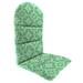 Jordan Manufacturing 49 x 20.5 Scampi Emerald Green Medallion Rectangular Outdoor Adirondack Chair Cushion with Back Strap