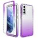 Mantto Samsung S23 FE Case Full Body Clear Protection Case PC Bumper & Rubber TPU Front & Back 360 Full CoverGradient Bumper Frame Rubber Phone Case for Samsung Galaxy S23 FE - Purple