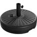 YSSY Umbrella Base 22L Round Water & Sand Filled Patio Outdoor Umbrella Stand with Steel Umbrella Holder Suit for Dia 1.5 or 1.9 Umbrella Pole Black