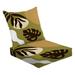 2-Piece Deep Seating Cushion Set Monstera leaf decoration poster Botanical monstera wall decor Outdoor Chair Solid Rectangle Patio Cushion Set