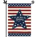 HGUAN Patriotic Watercolor Stripes Star Garden Flag 4th of July Independence Day God Bless America Yard Flag Memorial Day USA Double Sided Outdoor Flag for Lawn Patio Decor