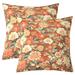 YST Bohemian Flowers Throw Pillow Covers 16x16 Inch Set of 2 Vintage Groovy Floral Pillow Covers Retro Boho Daisy Blossoms Cushion Covers Garden Natural Flower Decorative Pillow Covers Orange