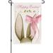 Spring Easter Garden Flag Easter Decorations Decor Double Sided Happy Easter Day Bunny Yard Flag Seasonal Easter Gnomes House Flag No Flag Stand