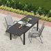 3 Piece Patio Dining Set Seating for 2 Outdoor Dining Table 88 + 2 Outdoor Dining Chairs