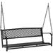 Upgraded Metal Patio Porch Swing Hanging Bench Furniture Steel Porch Swing Chair for Outdoors Heavy Duty Garden Swing Bench for Gardens & Yards Backyard