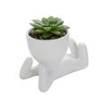 olkpmnmk Plant Pots Planters for Indoor Plants Cute Figure Ceramic Doll Flower Pot Decoration Planter Succulents Flower Cactus Bonsai Bonsai Planter Container Creative Flower Pots Gardening Supplies