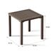 Crestlive Products Outdoor Aluminum Adjustable Chaise Lounge and Square Side End Table Set Brown+Brown