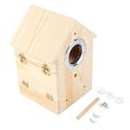 Wooden Bird House Parrots Swallows Nests Box Outdoor Birdhouse for Lawn Home Art Decoration