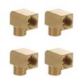 4 Pcs Brass Fittings Hose Connector 90 Degree Adapter Tube Easy Install