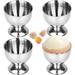 4 piece Egg cup set stainless steel Egg holder special Egg tray Egg cup duck Egg cup set