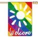 YCHII Love is Love Rainbow Pride Welcome Garden Flag Double Sided Gay Pride Lesbian LGBT Pride Small Yard Flag Outdoor Decoration