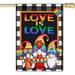 YCHII Love is Love Rainbow Pride Welcome Garden Flag Double Sided Gay Pride Lesbian LGBT Pride Small Yard Flag Outdoor Decoration