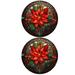 2 Pcs Glass Garland Christmas Decoration Indoor Decorations Chritmas for Window Stickers Party Wreath Pvc