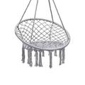 Hammock Chair Cotton Rope Handwoven Hanging Chair with Macrame and Sturdy Seat Swing Chair with Steel Frame Hold Up to 330 lbs