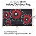 Classic Accessories Vera Bradley by Indoor/Outdoor Rug Happy Blooms 5 W x 8 L Floral & Botanical