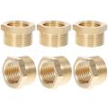 6pcs Brass Adapter 3/4 to 1/2 Thread Reducer Garden Hose Adapter Connector Hose Tube Adapter