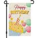 YCHII Happy Birthday Garden Flag Boys Girls Children Birthday Party Yard Sign First Birthday Party Indoor Outdoor Yard Lawn Sign Decor Burlap Double Sided