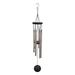 Outoloxit Wind Chimes Outdoor Deep Tone Wind Chime Outdoor Sympathy Wind-Chime with 6 Elegant Chime for Garden Patio Black Windchimes Silver