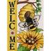 YCHII Welcome Spring Summer Bee Sunflower Decorative Garden Flag Flower Honeycomb Yard Outside Decorations Buffalo Plaid Bow Burlap Farmhouse Outdoor Small Home Decor Double Sided