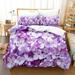 Purple Flower Duvet Cover Set Double Bed 200x200 Thin Floral Bedding Set 3PCS 2PCS with Pillowcase Single Quilt Cover 220x240