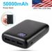 50000 Portable Charger - Pocket Size Mini Portable Charger External Battery Pack With Dual USB Outputs For IPhone 12 Mini Pro Pro Max IPad 2020 Pro Samsung AirPods And More