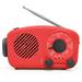 Solar Emergency Hand Crank Weather Radio Portable Self Powered NOAA AM/FM Radios - red