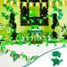 kosheko St. Patrick s Day Decorative Lights Green Shamrocks LED String Light 10 Ft 30 Leds USB Clovers Lights Green
