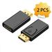 2Pack DisplayPort to HDMI Adapter Display Port DP PC to HDMI 1080P Plated Displayport to HDMI Converter Male to Female Black