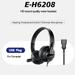 FERSWE Wired Headset with Microphone for PC/Laptop Noise Canceling Headphones for Teams USB On-Ear Computer Headset with Microphone for Home/Open Office/Call Center