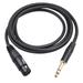 Lifetechs Audio Line Supports 48V Power 1/4 TRS 6.35mm Male to 3-pin Female Balanced XLR Mixer Microphone Audio Cable Digital Supply