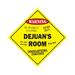 Dejuan s Room Sign Crossing Zone Xing | Indoor/Outdoor | 20 Tall kids bedroom decor door children s name boy girl