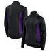 Women's Fanatics Signature Black Minnesota Vikings Studio Fitted Full-Zip Gym Track Jacket