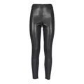Michael Kors, Trousers, female, Black, S, Black Leather Effect Slim Fit Trousers