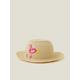Accessorize Girls Flamingo Floppy Hat - Natural