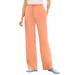 Plus Size Women's Sport Knit Straight Leg Pant by Woman Within in Orange Melon (Size L)