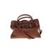 MICHAEL Michael Kors Leather Satchel: Pebbled Brown Print Bags