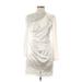 Aidan by Aidan Mattox Casual Dress: Silver Dresses - Women's Size 6