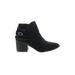 Carlos by Carlos Santana Ankle Boots: Black Solid Shoes - Women's Size 8 1/2 - Almond Toe