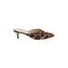 J.Crew Heels: Slip On Kitten Heel Feminine Brown Leopard Print Shoes - Women's Size 6 1/2 - Pointed Toe