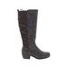 Patrizia Luca Boots: Gray Solid Shoes - Women's Size 38 - Round Toe