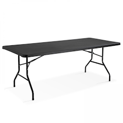 Oviala Business Rekkem HDPE-Empfangstisch mit Klappbeinen 183 x 76 x 74cm Schwarz Image