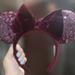 Disney Accessories | Auth Disney Minnie Red Wine Mickey Ears | Color: Red | Size: Os