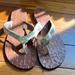 Tory Burch Shoes | Euc Tory Burch Leather Gold Flip Flops Size 6 | Color: Brown/Gold | Size: 6