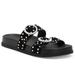 Rebecca Minkoff Shoes | New Rebecca Minkoff Women Veeoleeta Faux Pearl Stud Adjustable Two Strap Slides | Color: Black/White | Size: Various