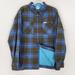 Columbia Jackets & Coats | Columbia Jacket Mens Medium Blue Plaid Flannel Fleece Lined Shacket Shirt Jacket | Color: Blue | Size: M